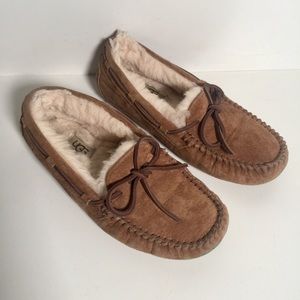 Ugg Dakota 5612 Women Chestnut Brown Suede Wool Lining Moccasin Slipper 5